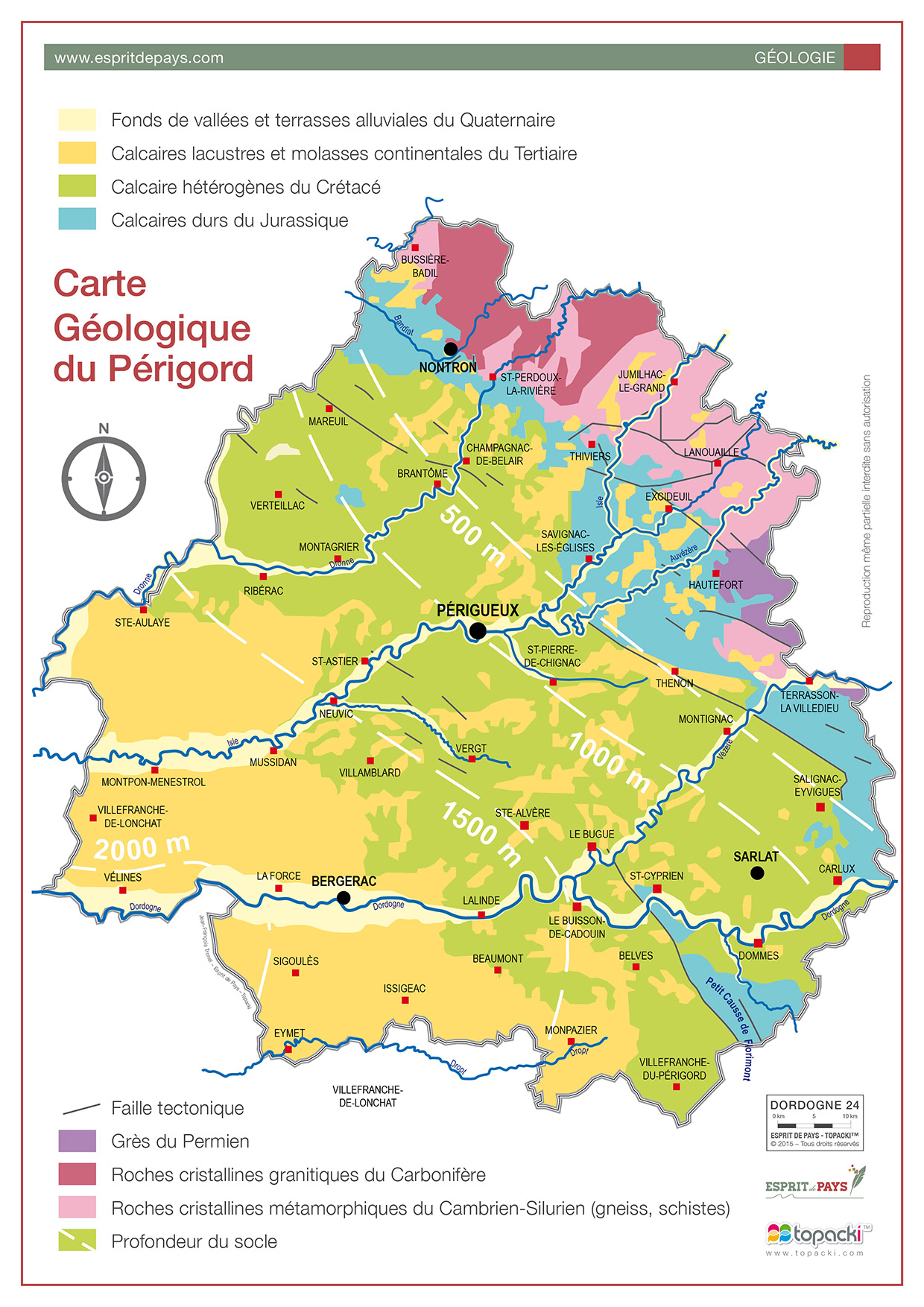 Cartographie : géologie du Périgord