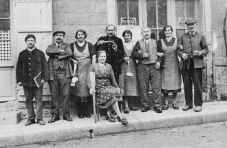 refugies-alsaciens-cantine-monpazier-1939
