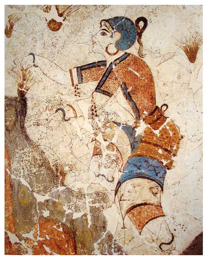 Cueilleuse-safran-fresque-Akrotiri-Grece