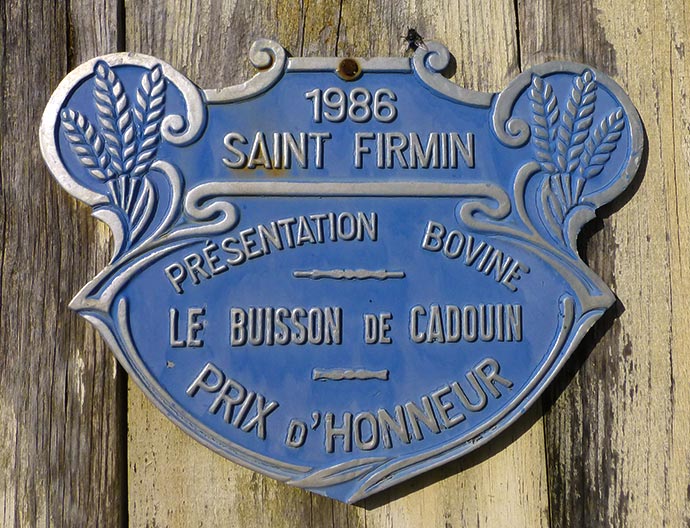 La plaque de la foire de la Saint Firmin
